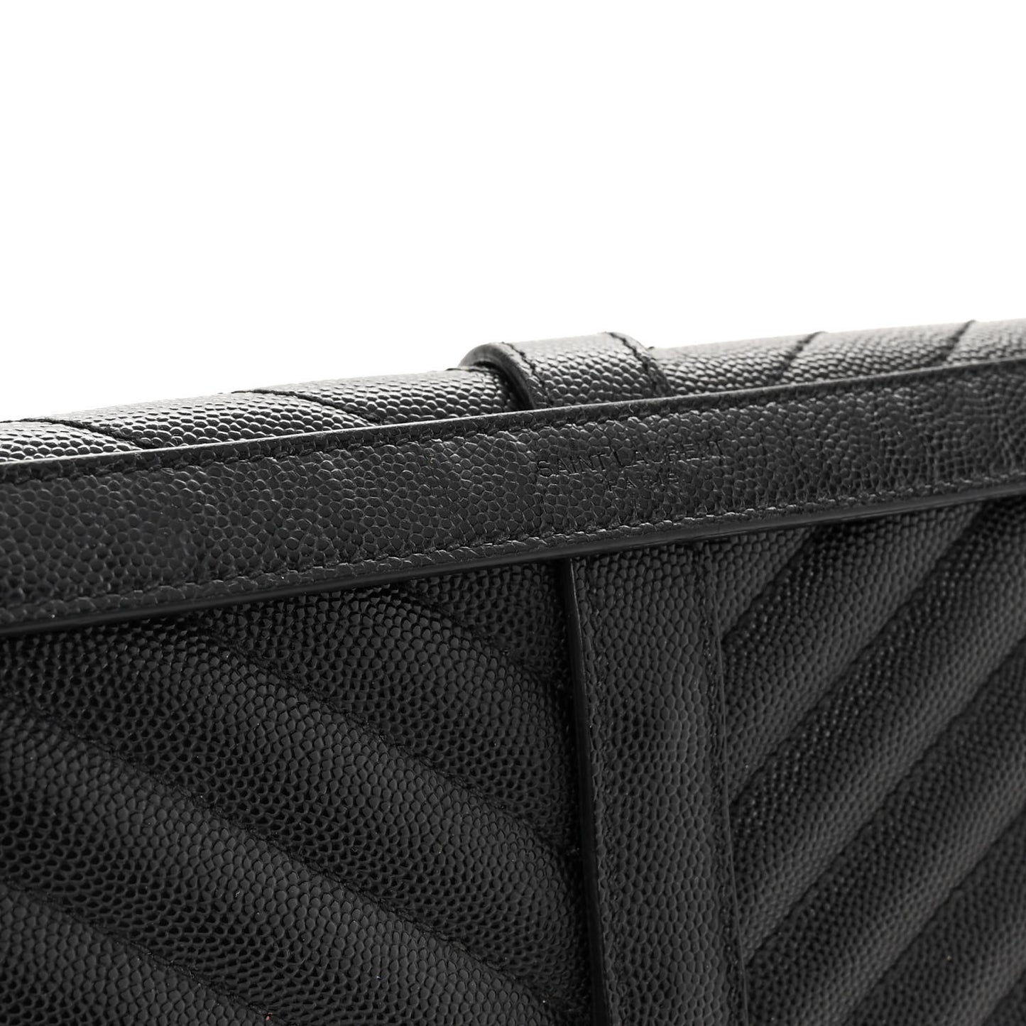 Grain De Poudre Matelasse Chevron Large Monogram Satchel Black