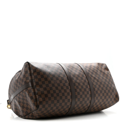 Louis Vuitton Damier Ebene Keepall Bandouliere 55 3 of 16
