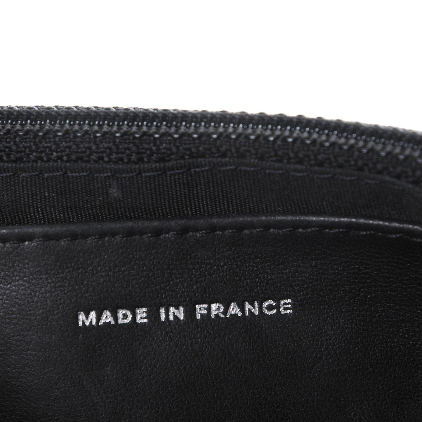 Lambskin Half Moon Wallet On Chain WOC Black