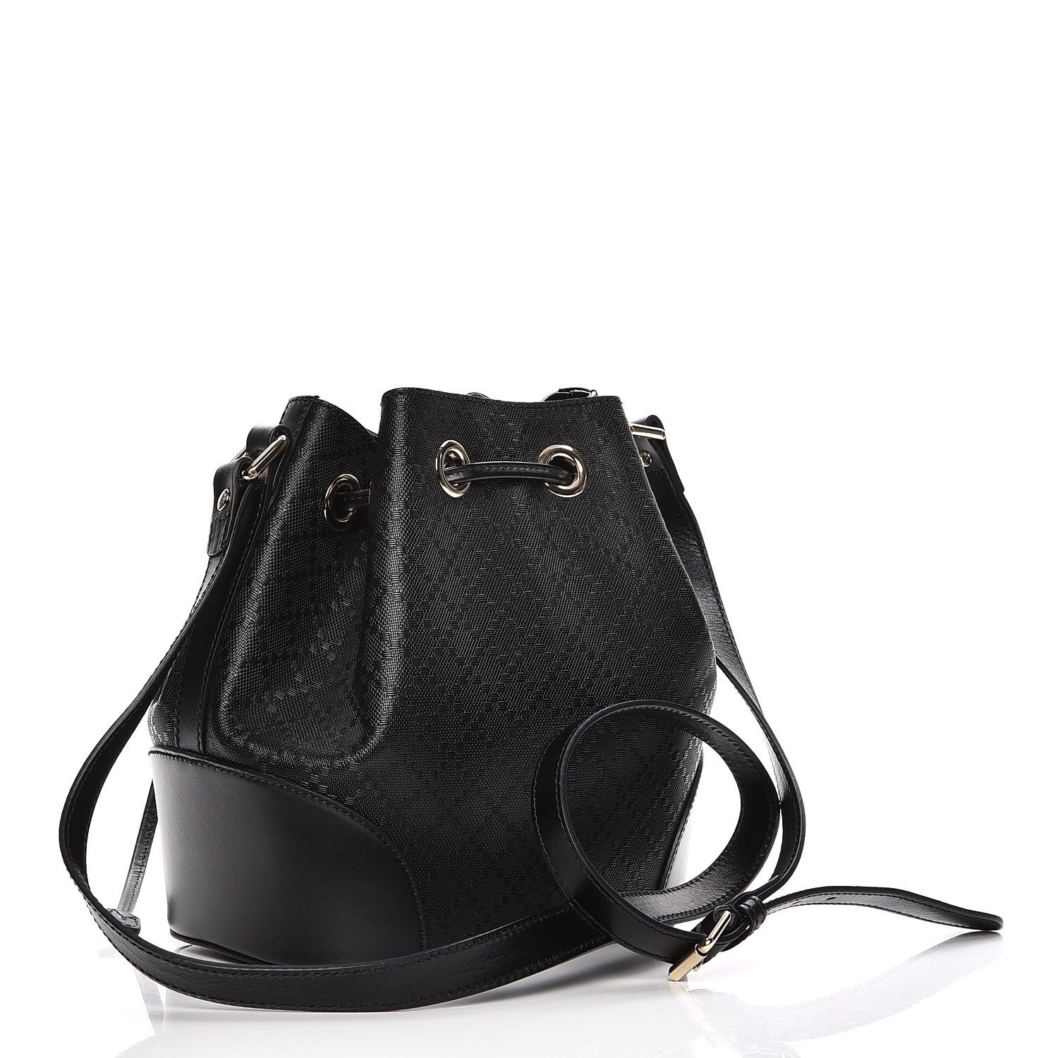 Gucci Bright Diamante Small Bucket Bag Black 3 of 10