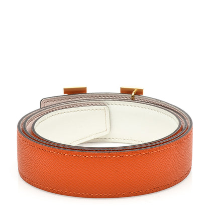 Hermes Swift Epsom 32mm H Belt 95 Feu White 3 of 5