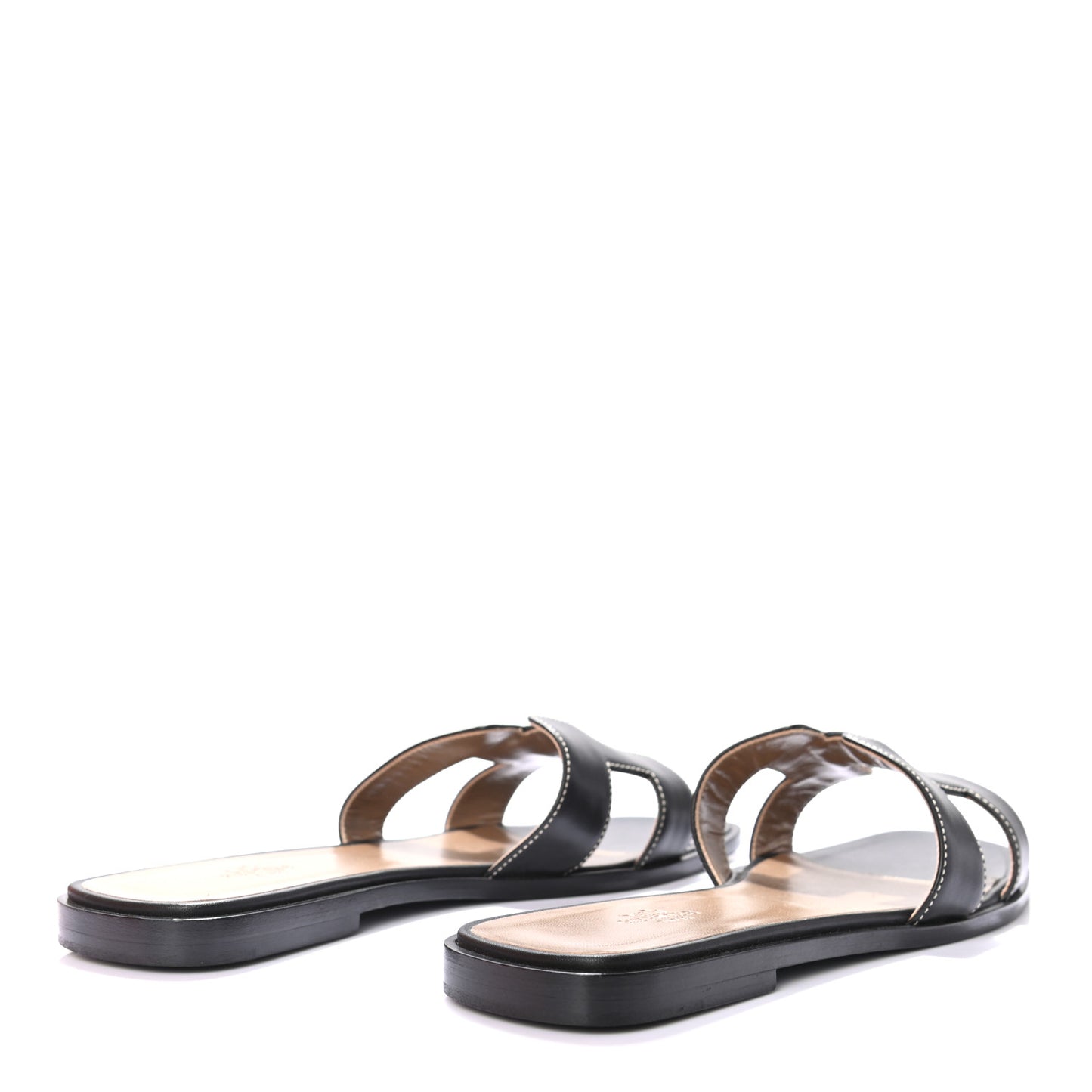 Box Calfskin Oran Sandals 40 Black