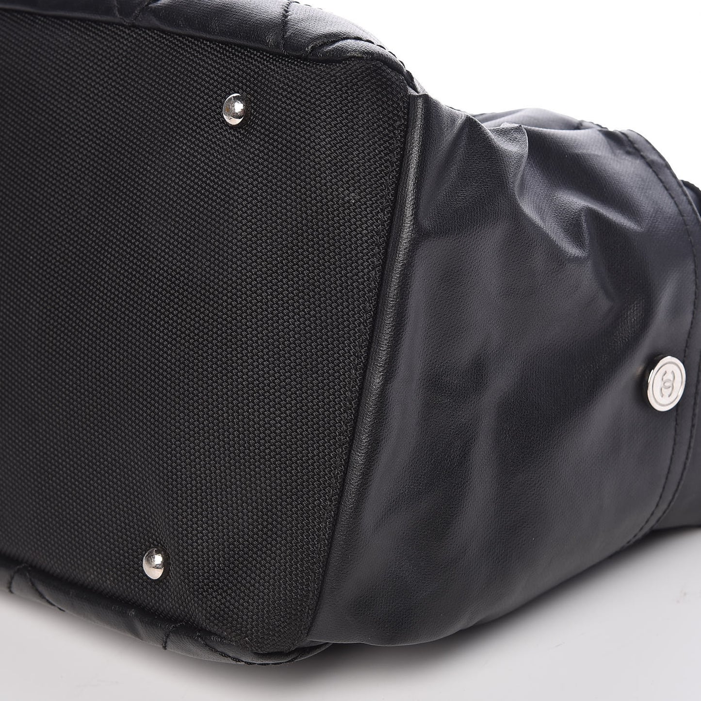 Coated Canvas Paris Biarritz Hobo Black