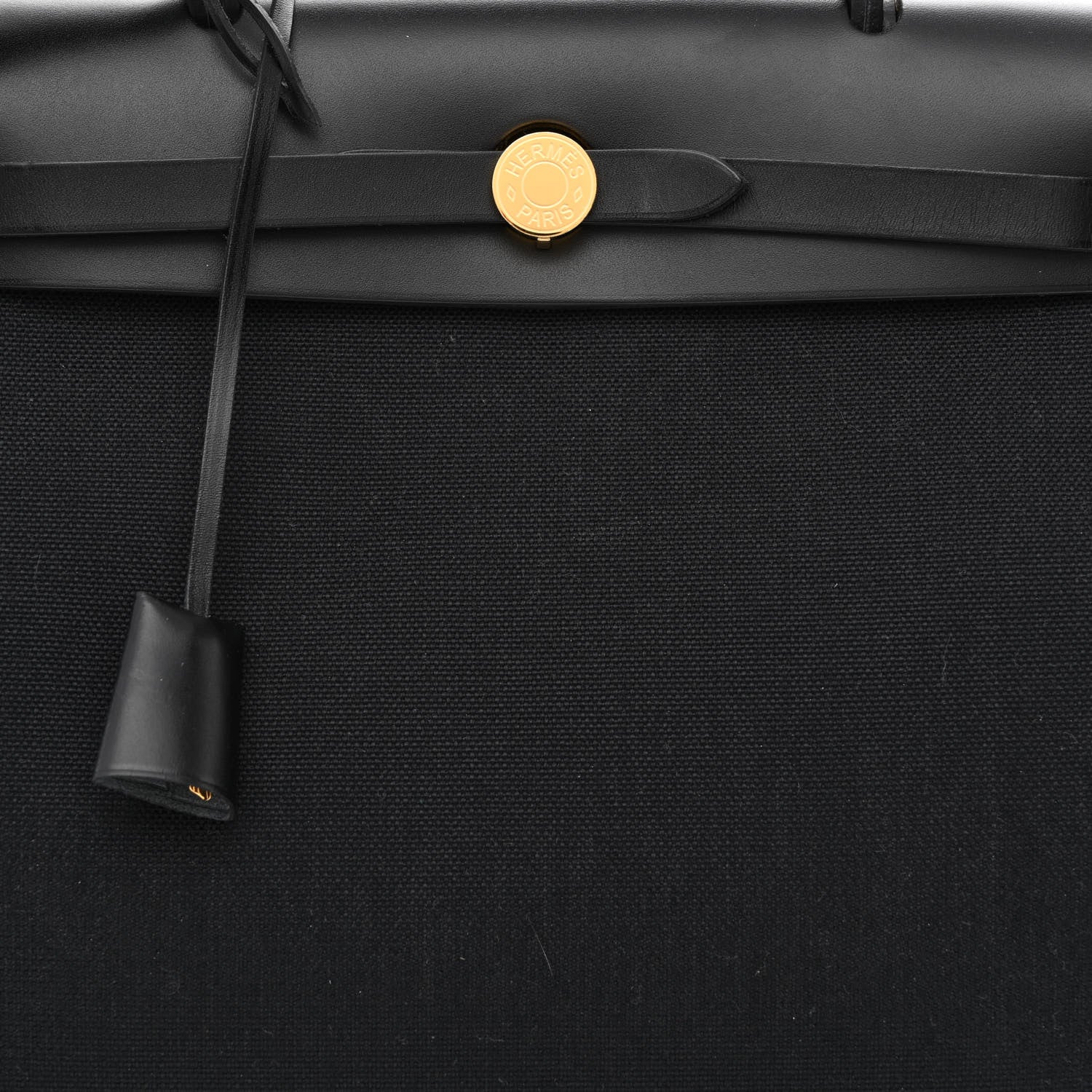Hermes Military Toile Vache Hunter Herbag Zip PM 31 Black 10 of 13