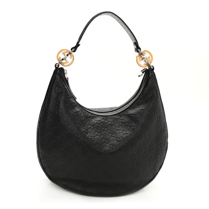 Gucci Guccissima Medium GG Twins Hobo Black 1 of 8