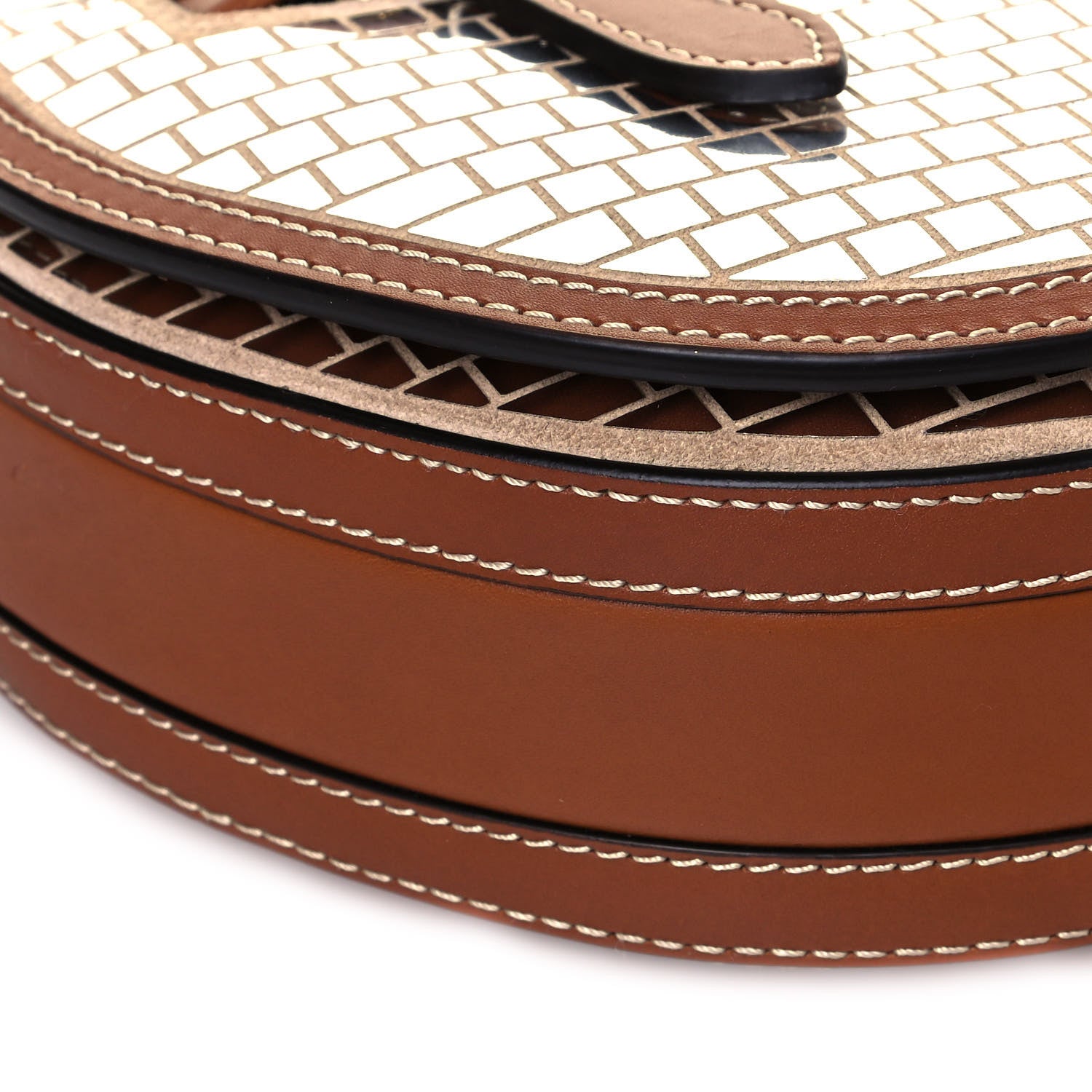 Burberry Calfskin Mirrored Small Olympia Pouch Warm Tan 7 of 11