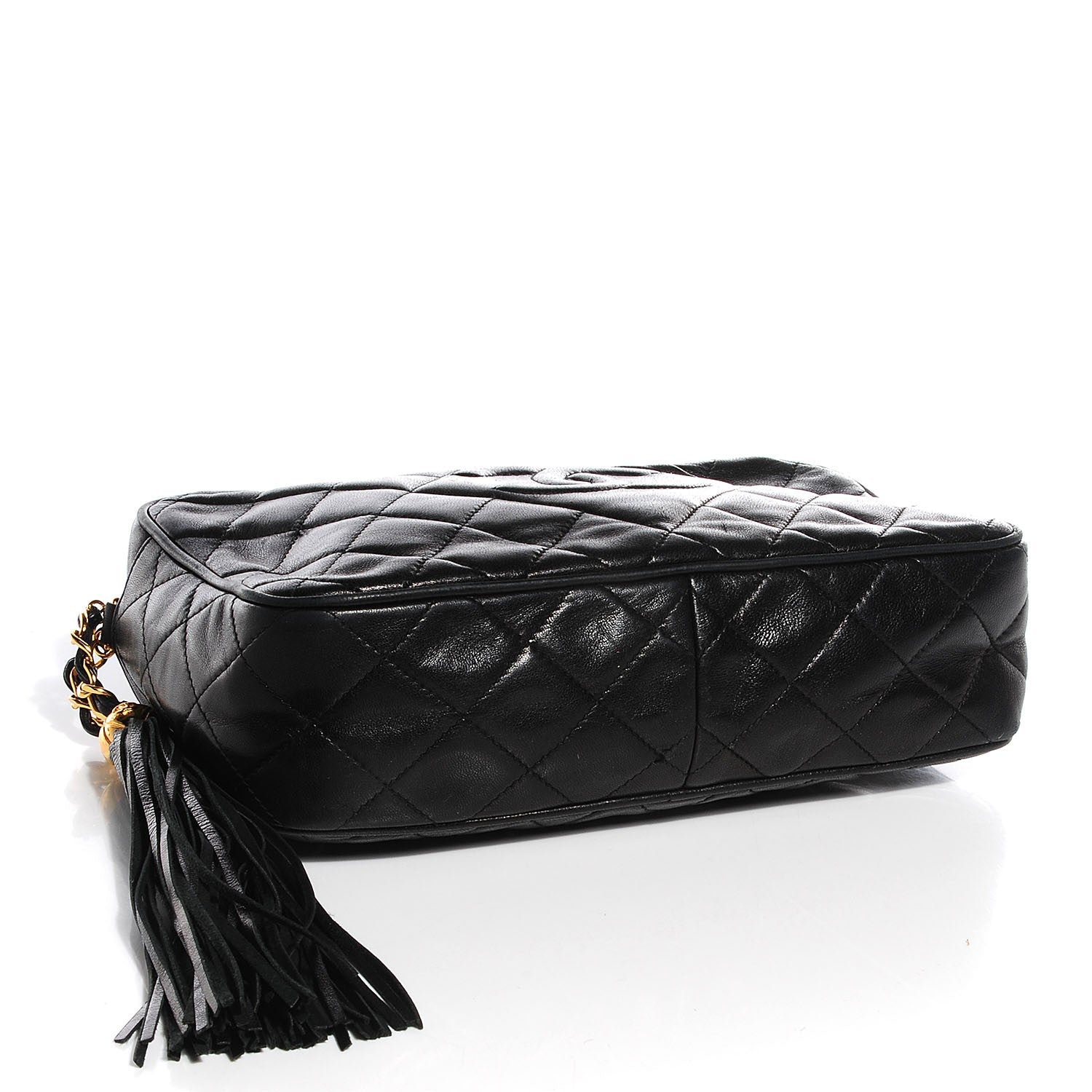Chanel Lambskin Quilted Tassel Camera Case Black 4 of 8