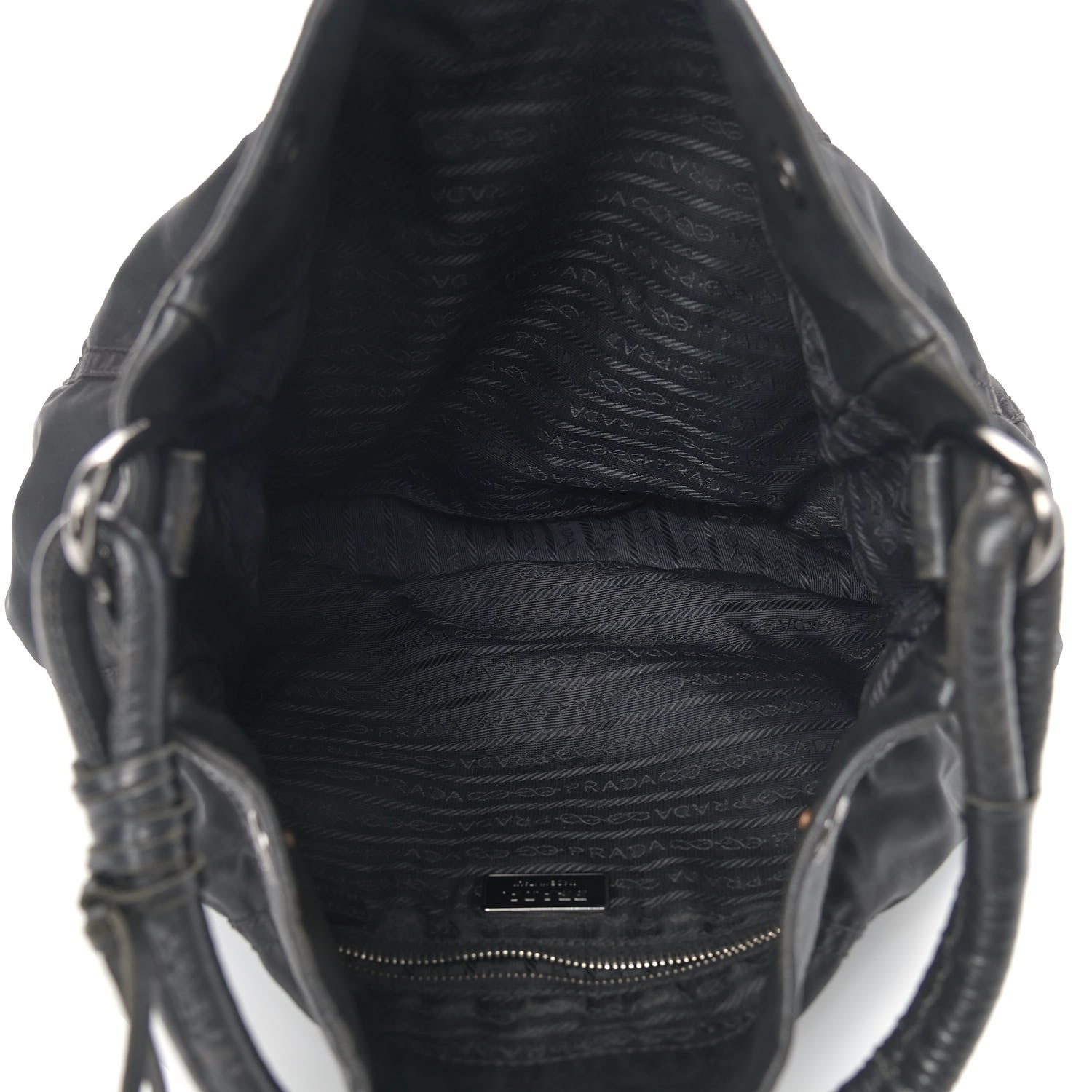 Prada Tessuto Nylon Nappa Soft Hobo Ardesia 4 of 14