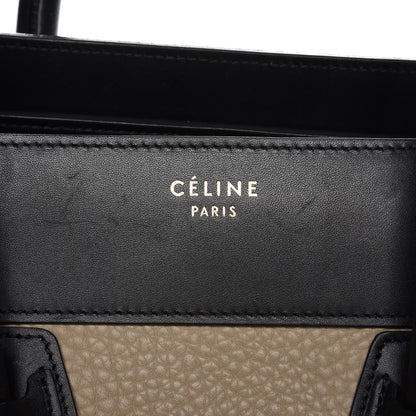 Celine Bullhide Calfskin Suede Mini Tri-Color Luggage Beige 6 of 17