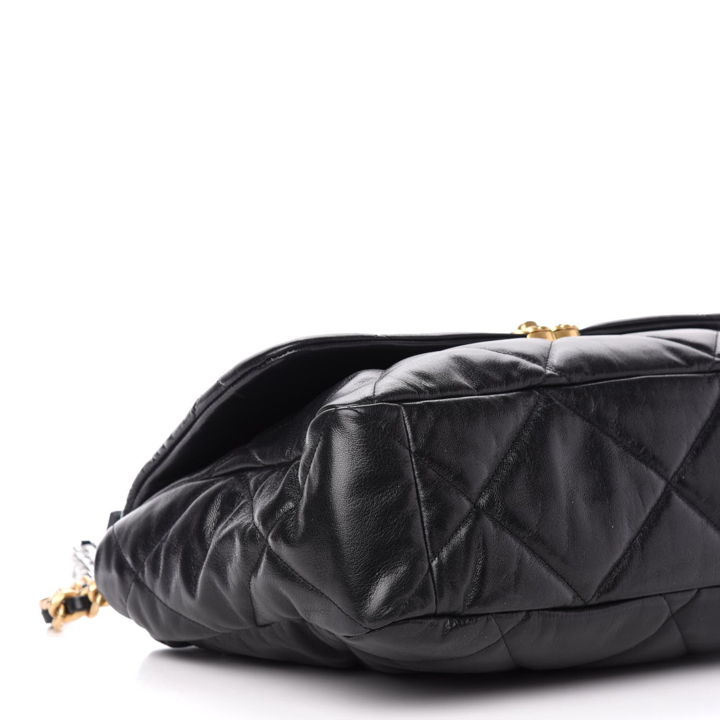 Goatskin Quilted Maxi 19 Flap Black