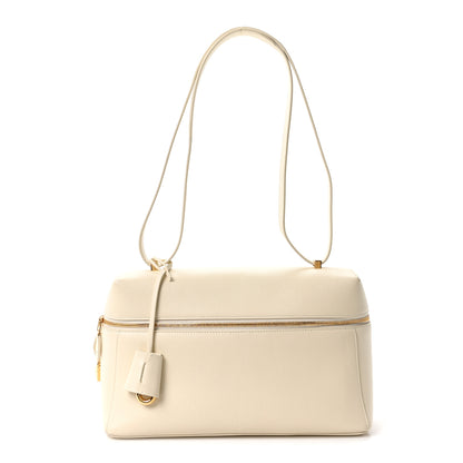 Loro Piana Grained Calfskin L27 Extra Pocket Pouch Whisper White 1 of 9