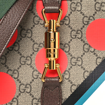 Gucci GG Supreme Monogram Web Geometric Small Jackie 1961 Beige Multicolor Brown Sugar 8 of 10