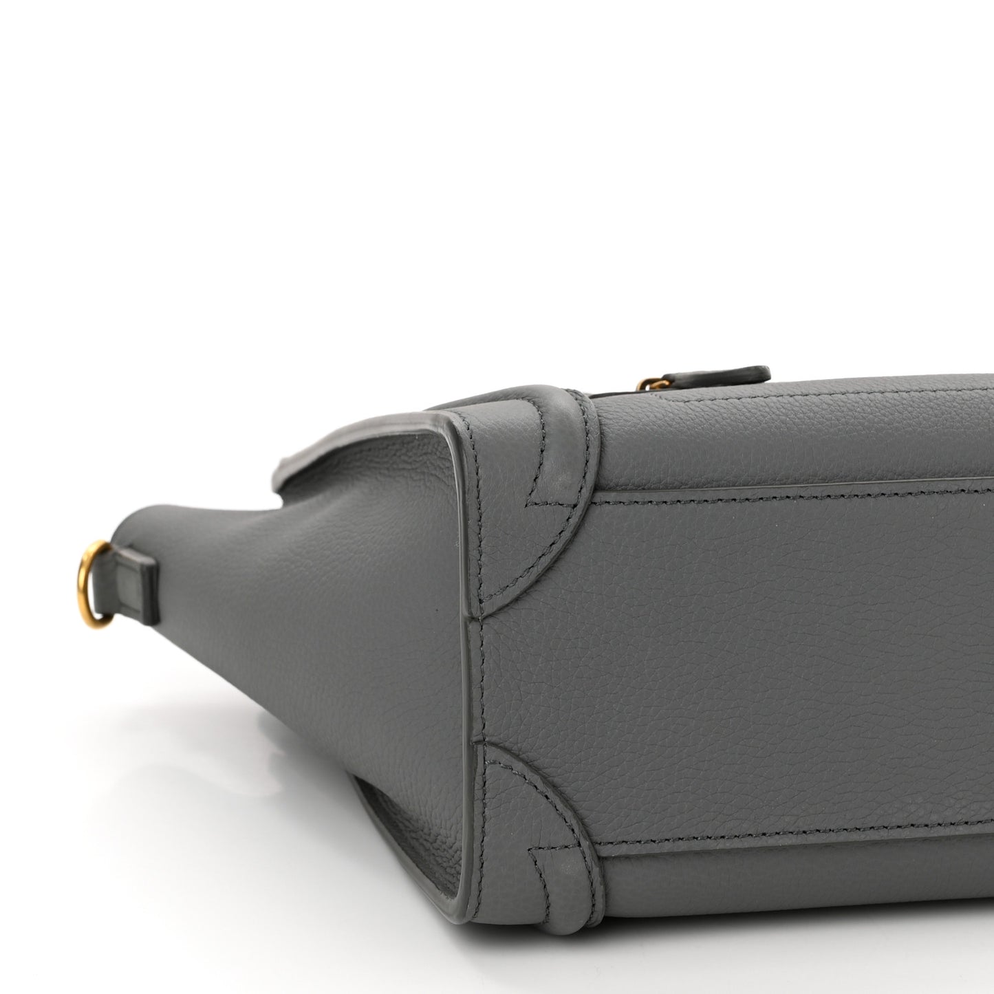 Baby Drummed Calfskin Nano Luggage Kohl
