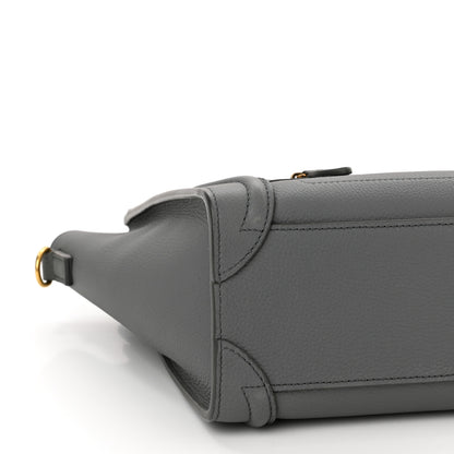 Celine Baby Drummed Calfskin Nano Luggage Kohl 8 of 9