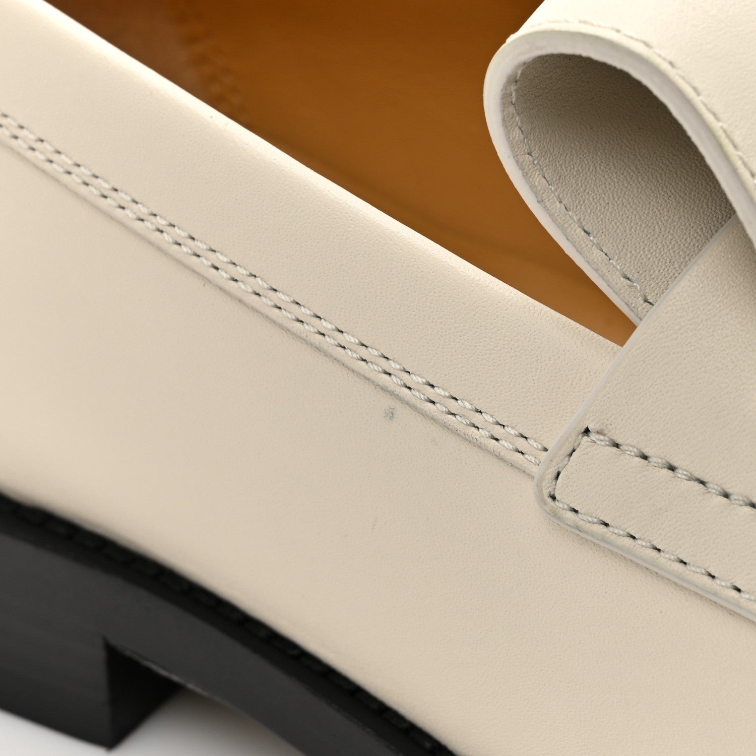 Hermes Calfskin Womens Impact Loafers 35 Blanc De Paris 9 of 11
