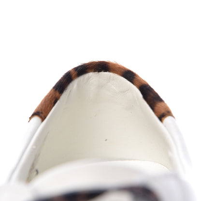 Saint Laurent Calfskin Pony Hair Leopard Print Andy Low Top Sneakers 36.5 Optic White 11 of 16