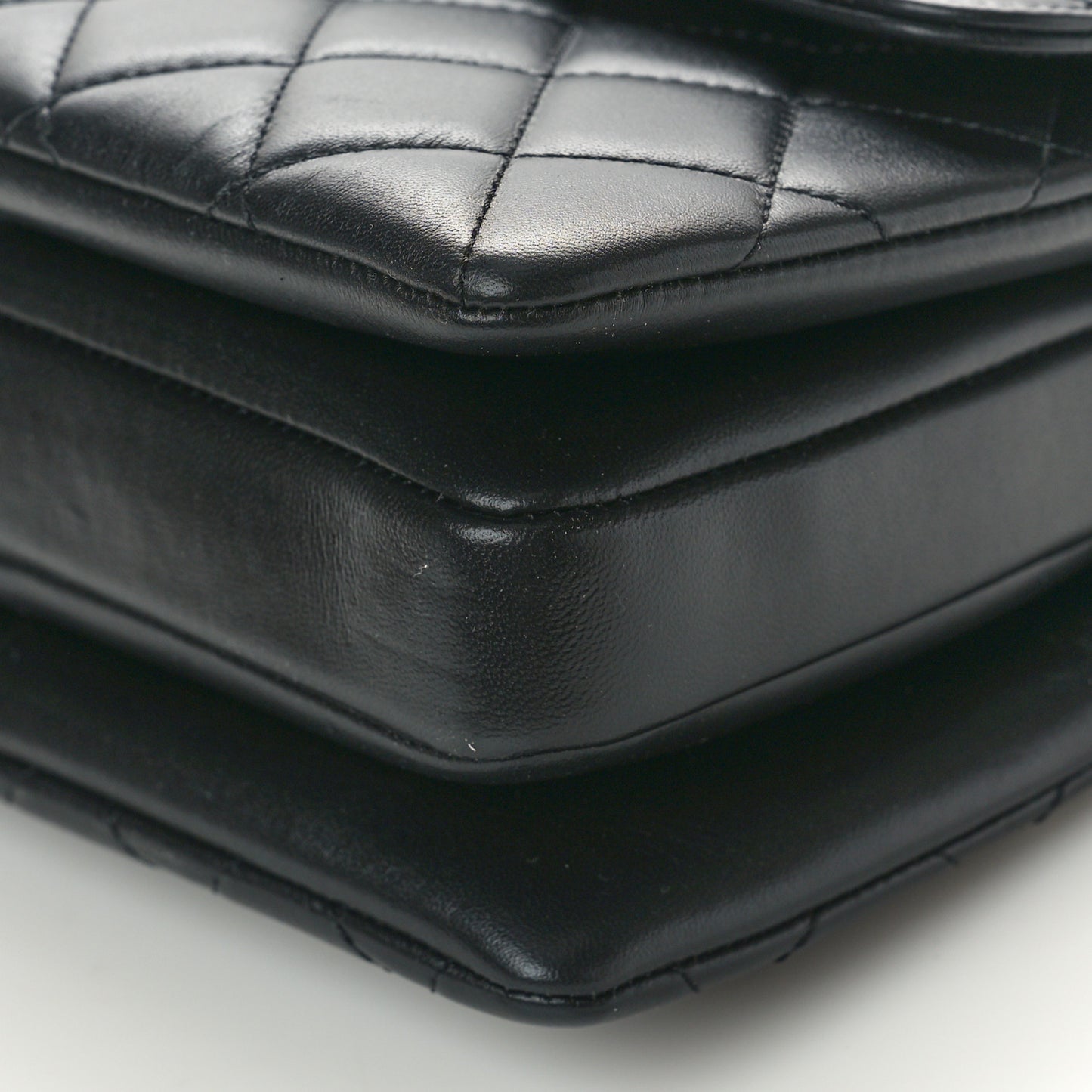 Lambskin Quilted Mini Trendy CC Dual Handle Flap Bag So Black