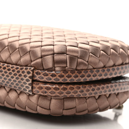 Bottega Veneta Satin Intreccio Impero Ayers Knot Clutch Blush 7 of 7