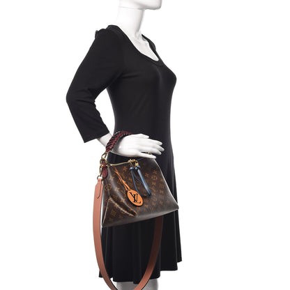 Louis Vuitton Monogram Beaubourg Hobo Mini Bordeaux Red Peach Safran Blue Jean Blue 3 of 10