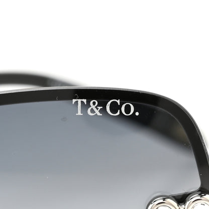 Tiffany Metal Crystal Shield TF3002-B Sunglasses Black 8 of 9