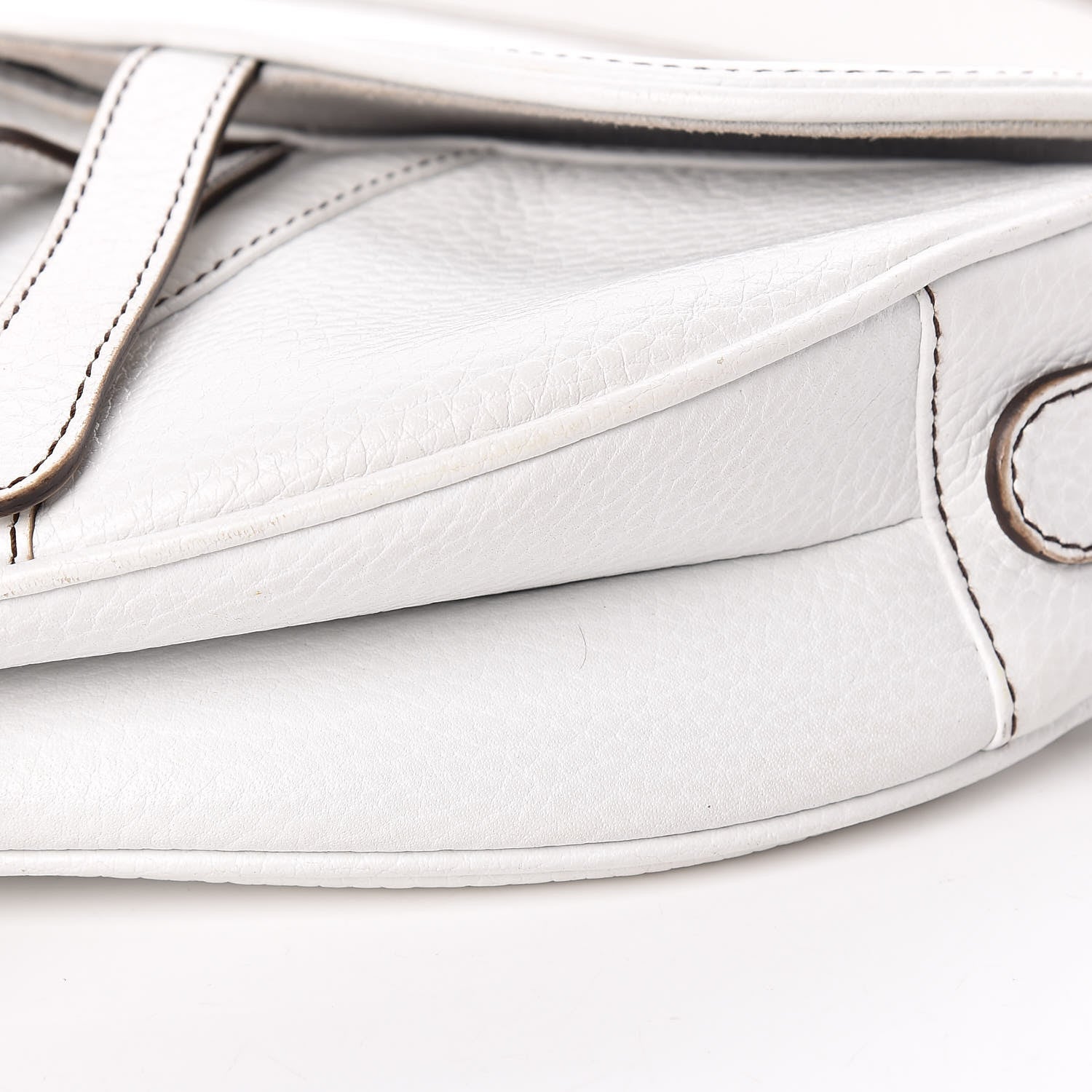 Christian Dior Calfskin Saddle Bag White 9 of 19