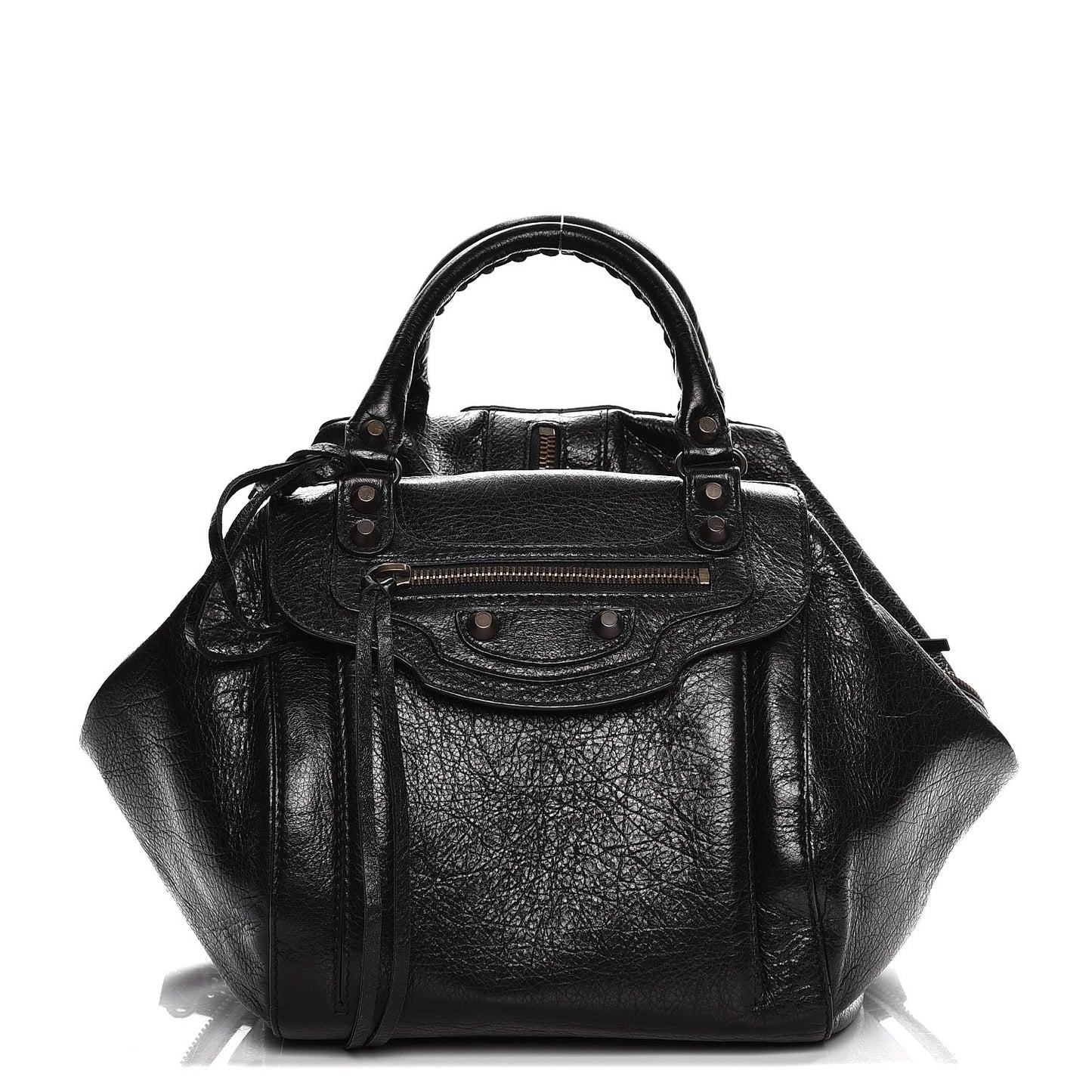 Agneau Classic Hardware Extra Small Zip Traveler Backpack Black