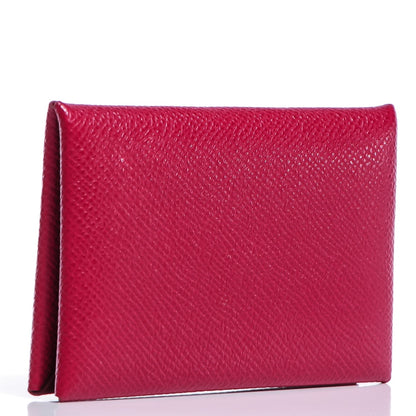 Hermes Epsom Calvi Card Case Rubis 4 of 8