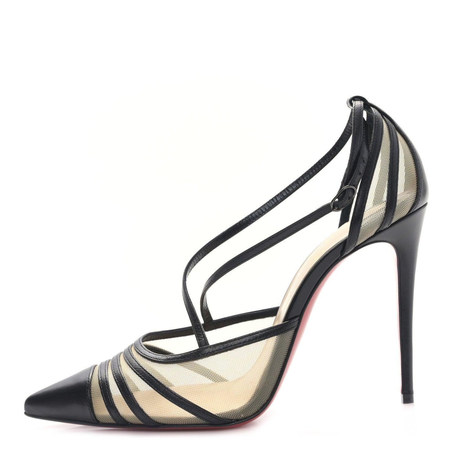 Christian Louboutin Kid Rete Theodorella 100 Pump 37 Black 1 of 7