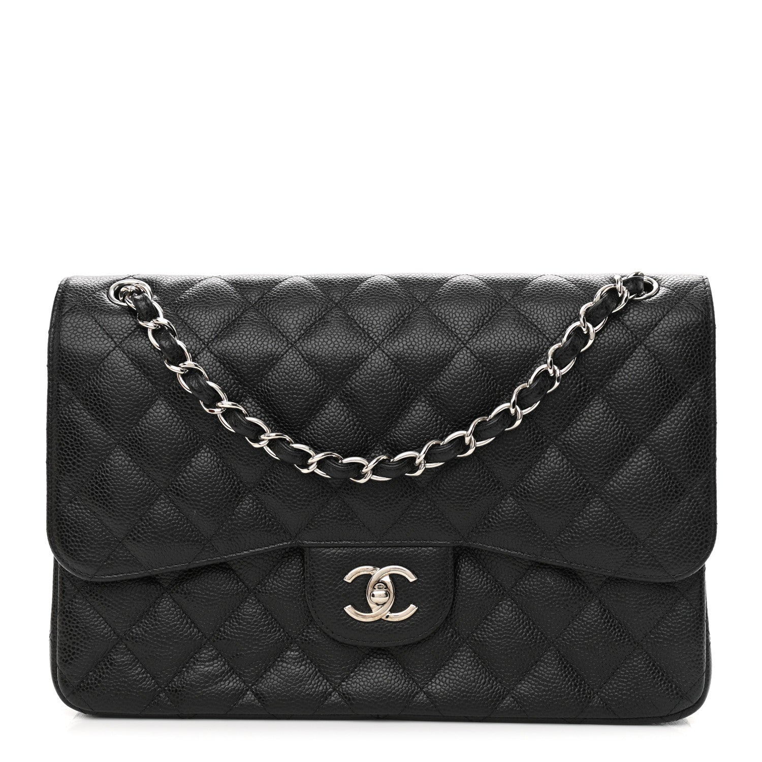 Chanel Caviar Quilted Jumbo Double Flap Black 1 of 12