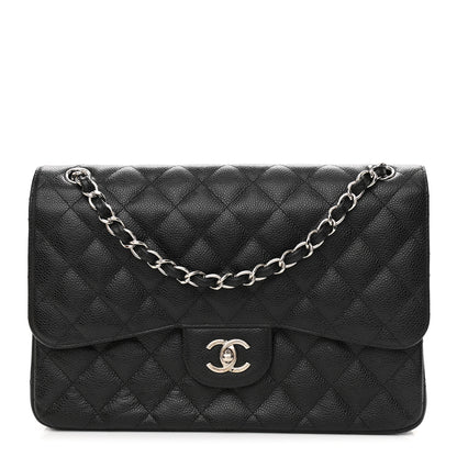Chanel Caviar Quilted Jumbo Double Flap Black 1 of 12
