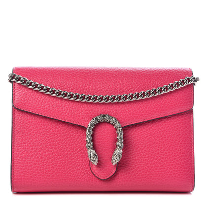 Gucci Dollar Calfskin Crystal Mini Dionysus Chain Wallet Box Pink 1 of 10