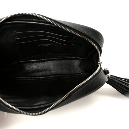 Saint Laurent Grain De Poudre Matelasse Monogram Mini Lou Camera Bag Black 5 of 10