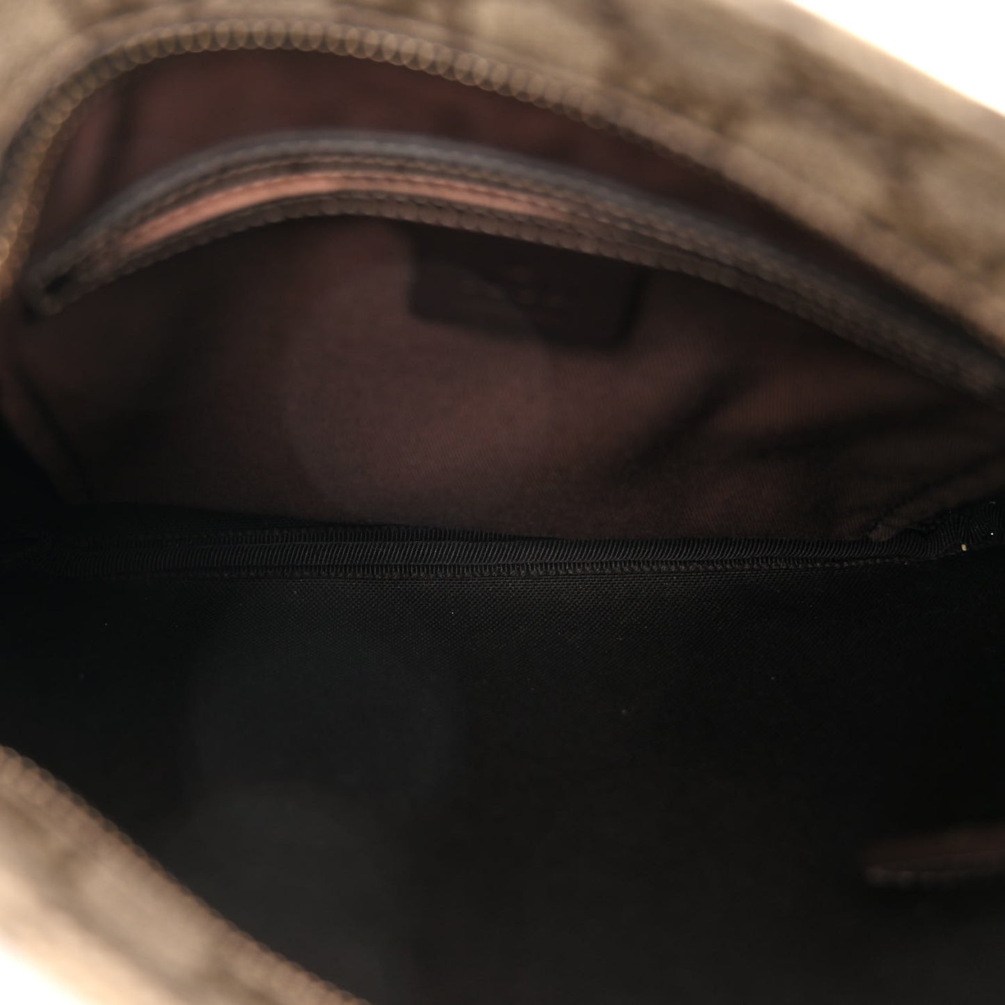 GG Supreme Monogram Small Flat Messenger Bag Dark Brown