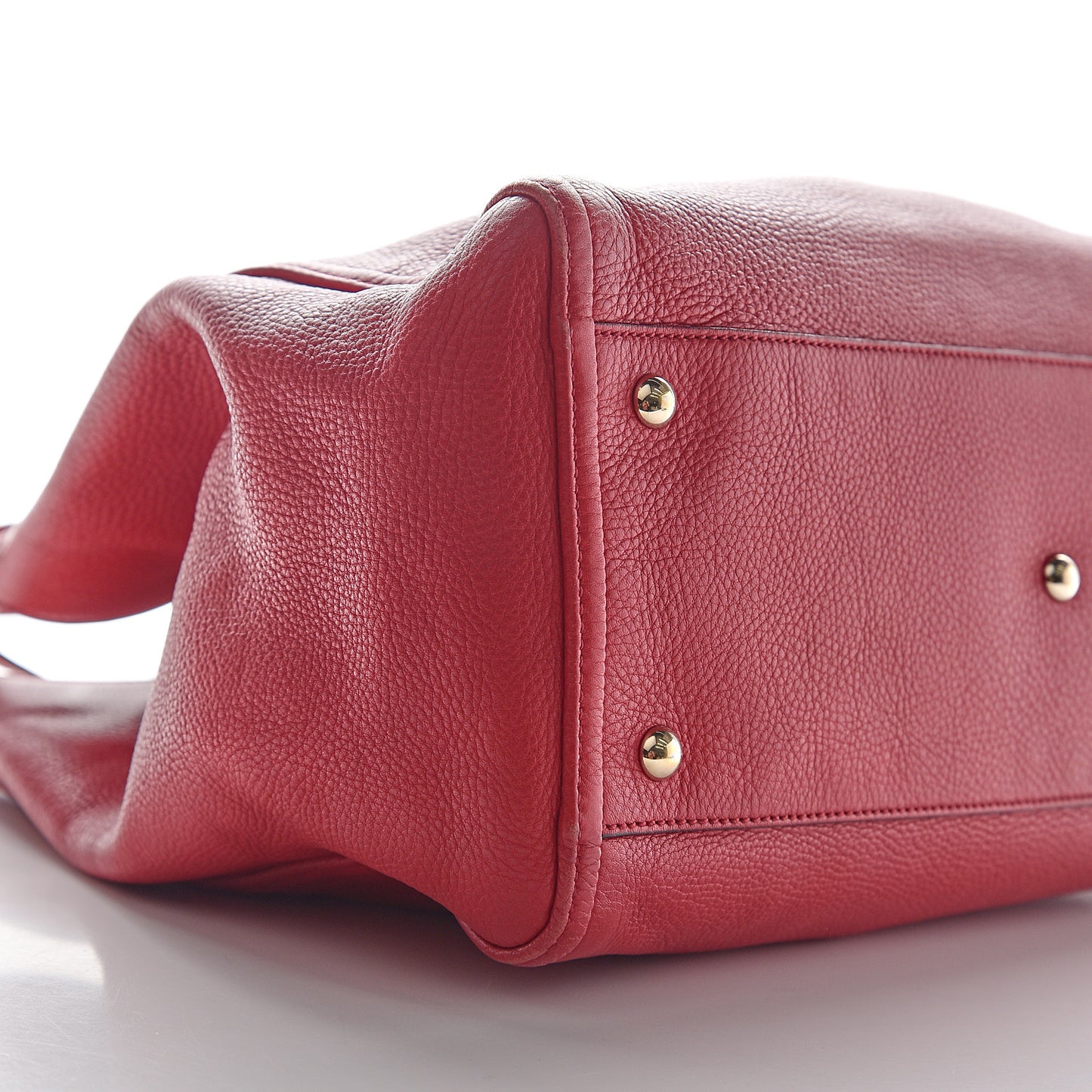 Pebbled Calfskin Medium Soho Shoulder Bag Red