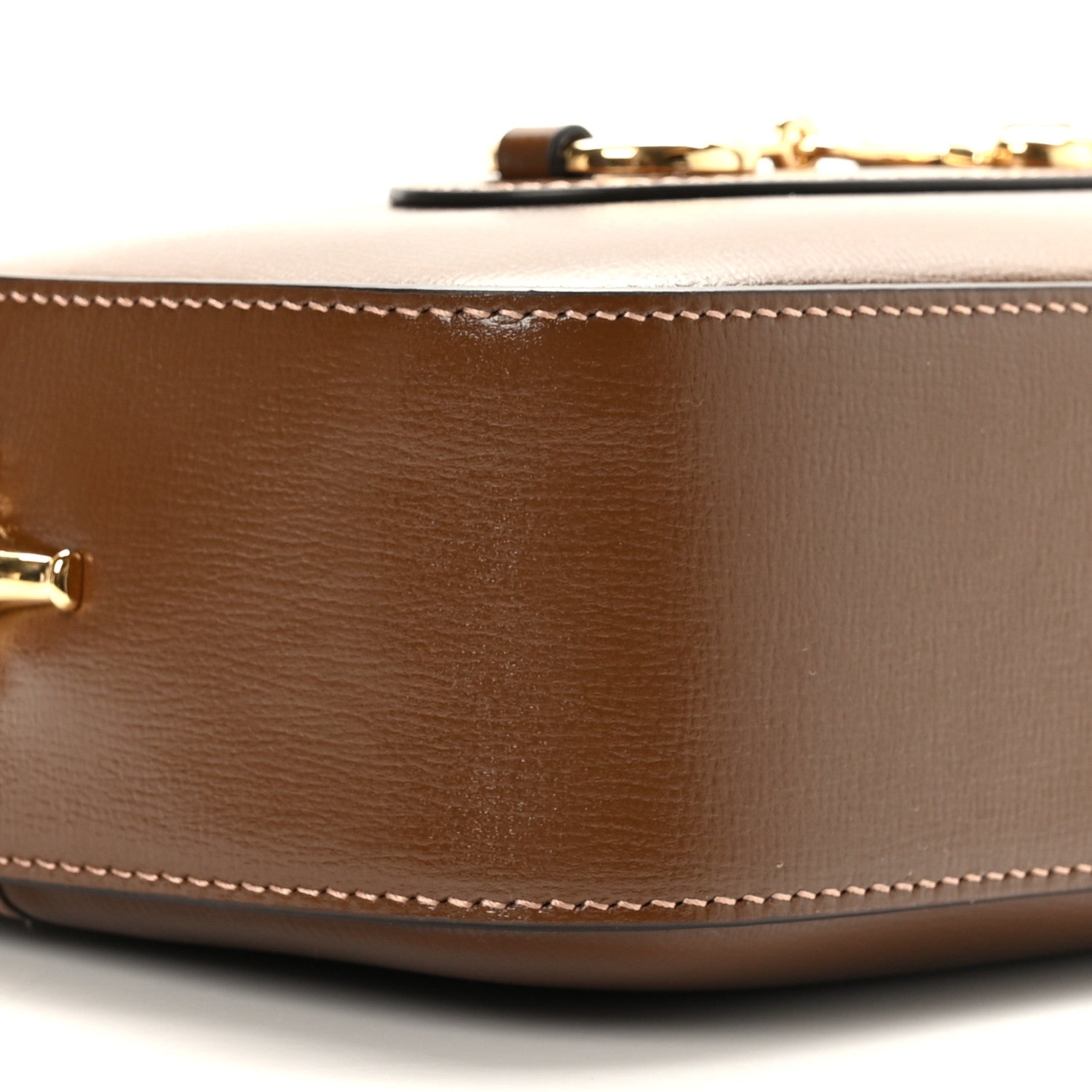 Gucci Azalea Calfskin Mini Horsebit 1955 Camera Shoulder Bag Brown 8 of 9