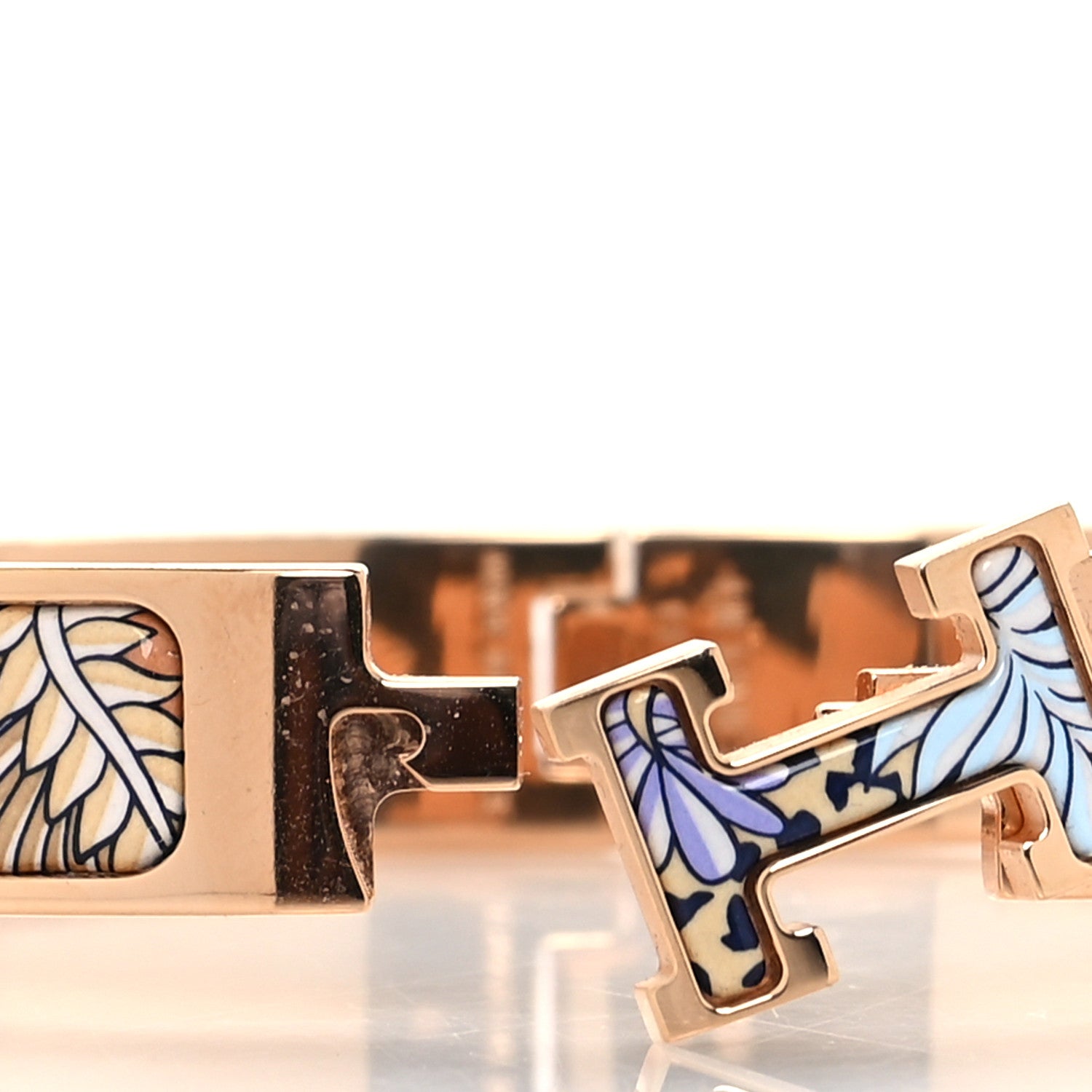 Hermes Enamel Narrow Print Animaux Camoufles Clic Clac H Bracelet PM Lilas 4 of 7