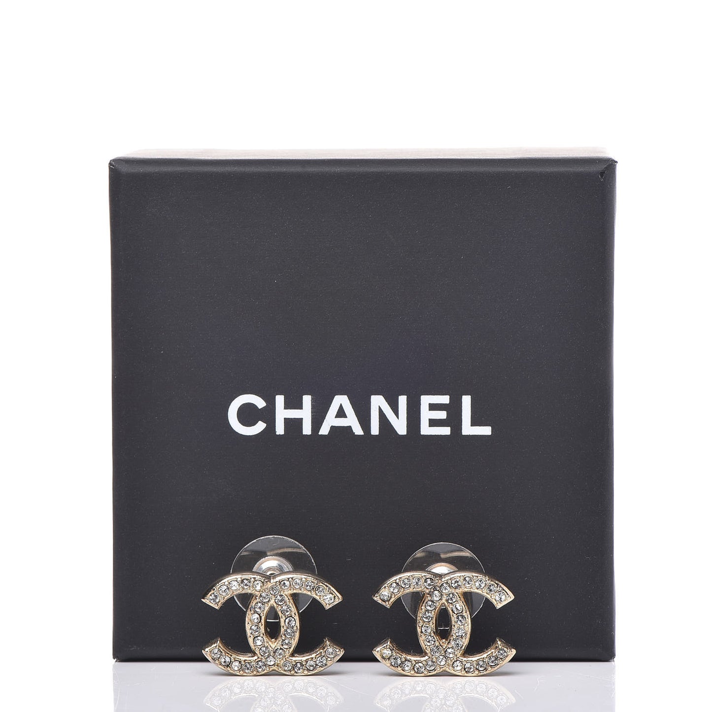 Crystal CC Earrings Gold