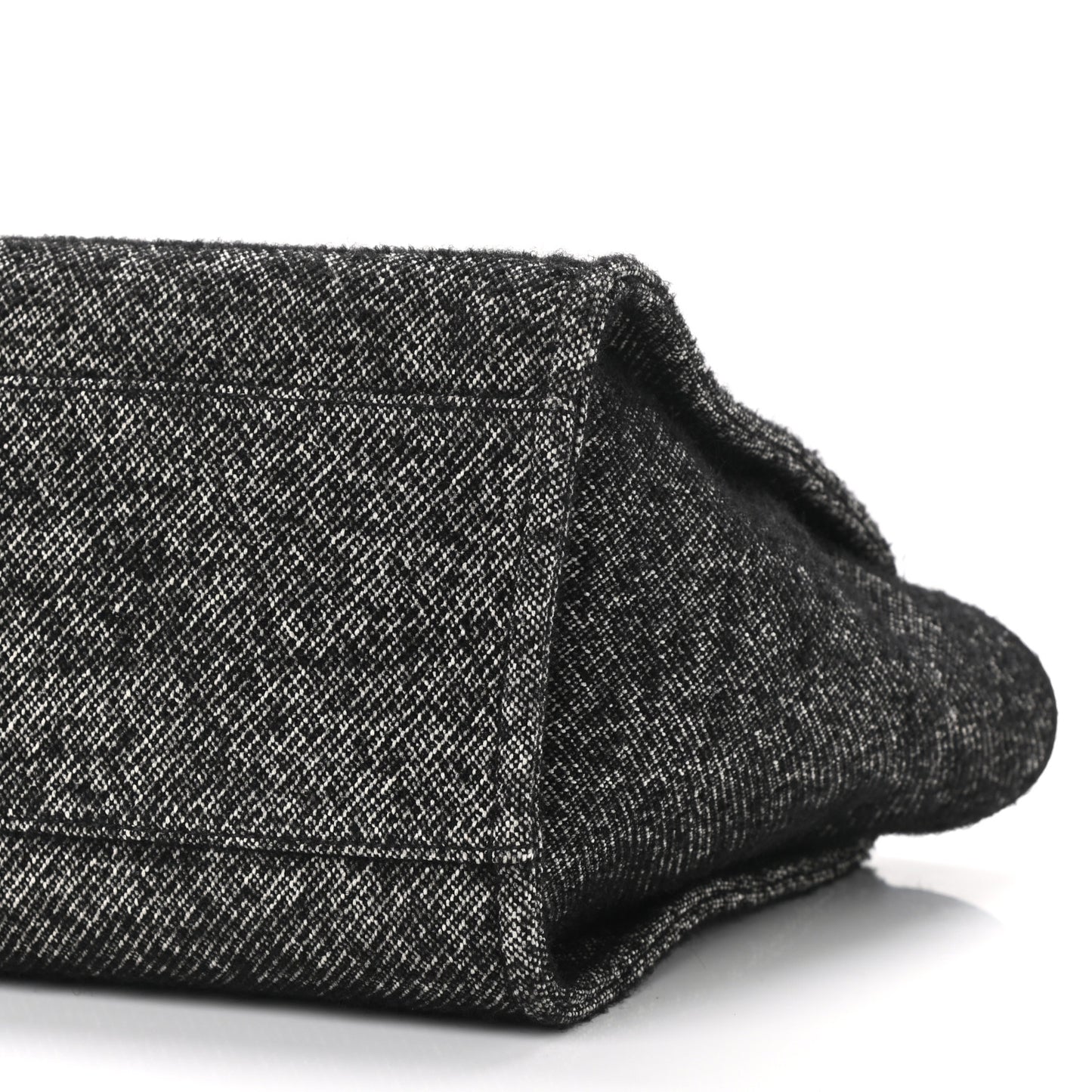 Mixed Fibers Calfskin Medium Deauville Tote Black