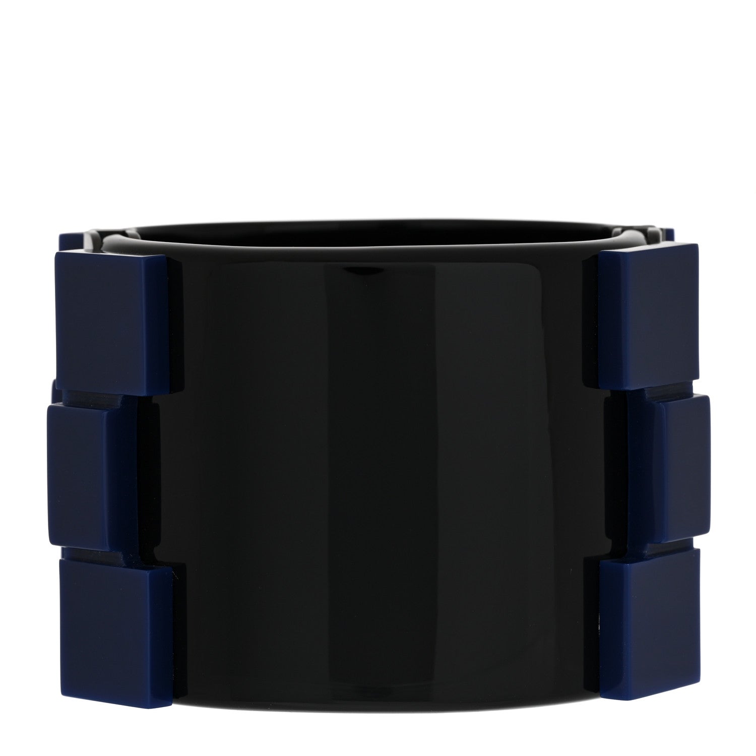 Chanel Plexiglass Lego Boy Cuff Black Blue 3 of 5