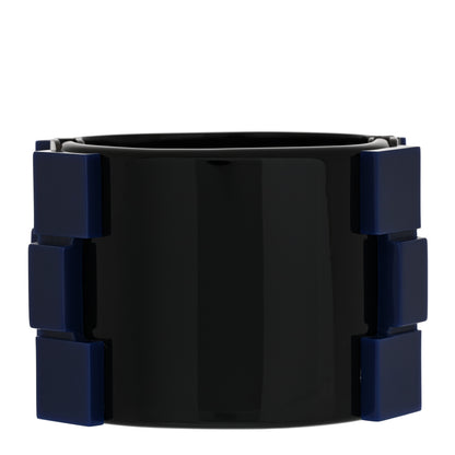 Chanel Plexiglass Lego Boy Cuff Black Blue 3 of 5