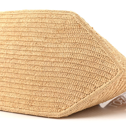 Loewe Raffia Paulas Ibiza Fold Shopper Tote Natural Tan 9 of 12