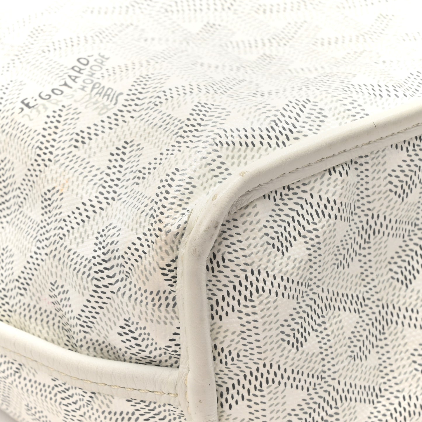 Goyardine Reversible Mini Anjou White