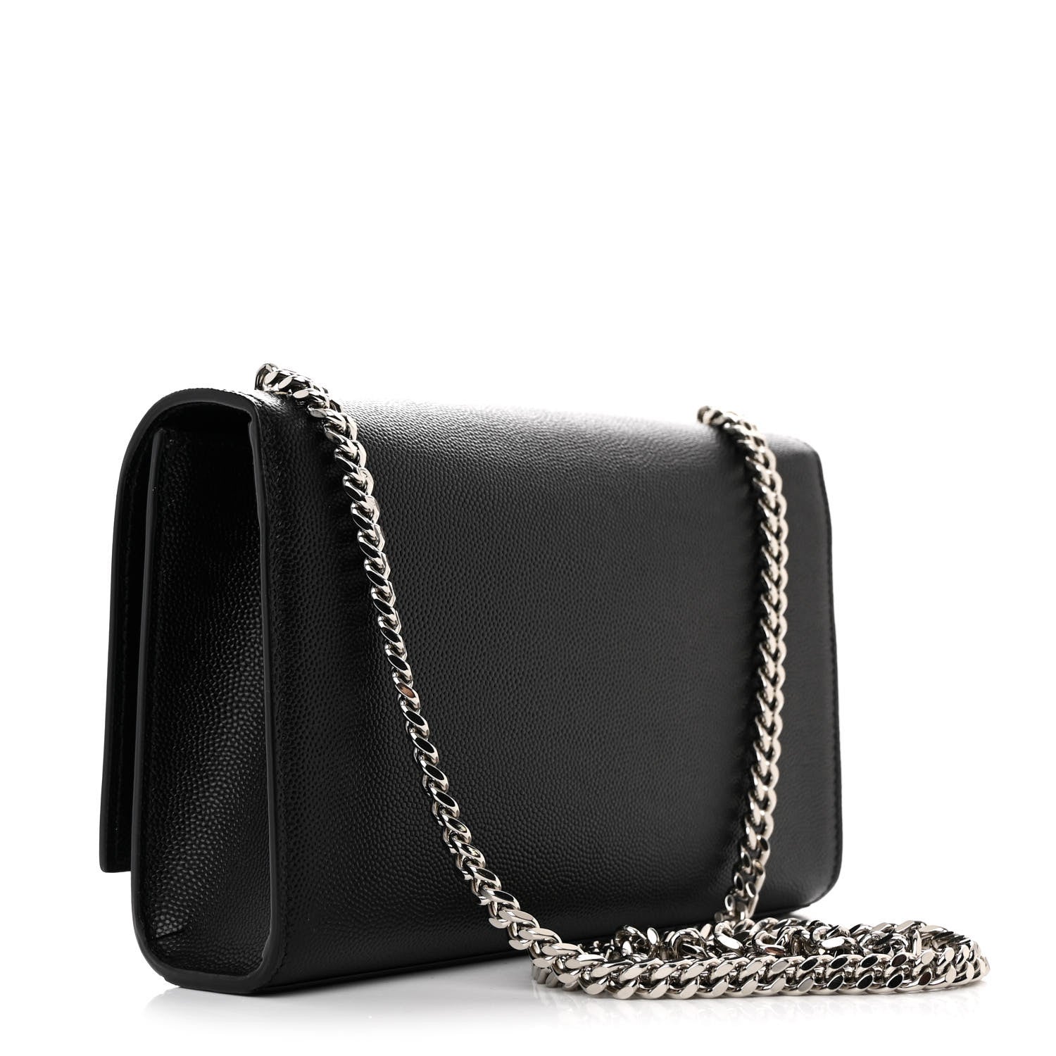 Saint Laurent Grain De Poudre Small Monogram Kate Satchel Black 3 of 10