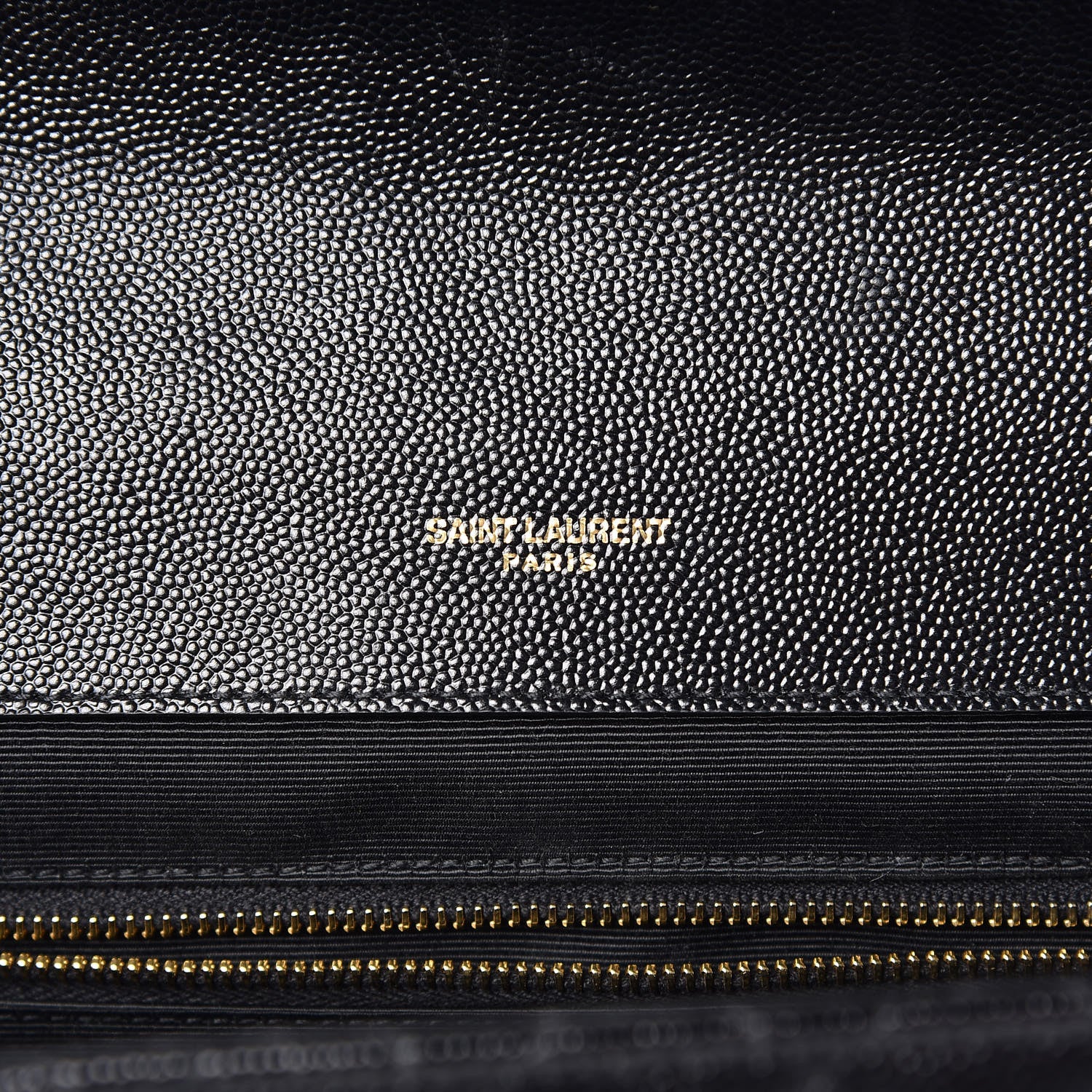 Saint Laurent Grain De Poudre Textured Mixed Matelasse Large Triquilt Monogram Satchel Black 6 of 11