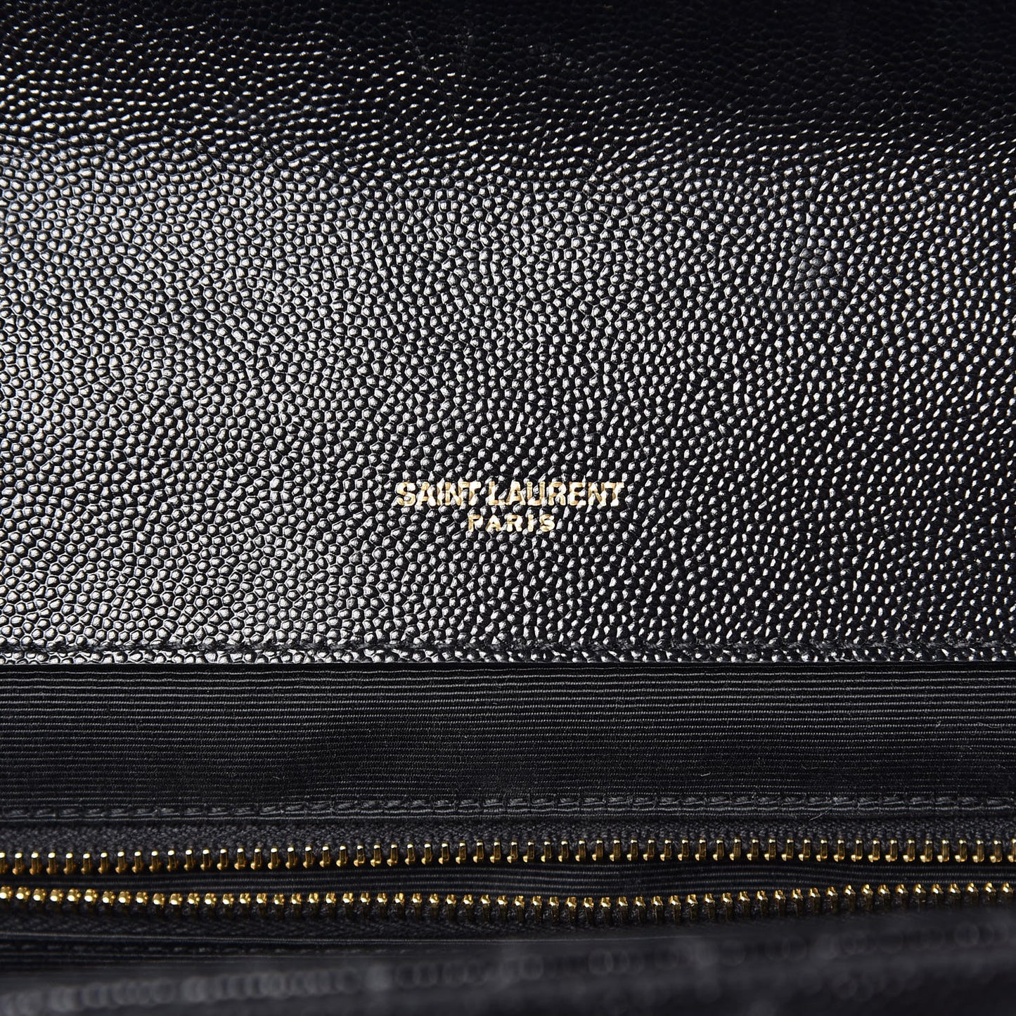 Grain De Poudre Textured Mixed Matelasse Large Triquilt Monogram Satchel Black
