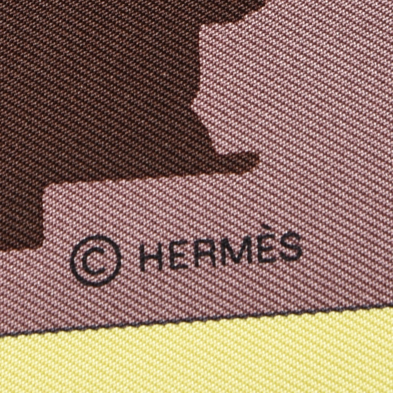 Hermes Silk Space Shopping Au Faubourg Scarf 90 Rose Taupe Jaune 7 of 9