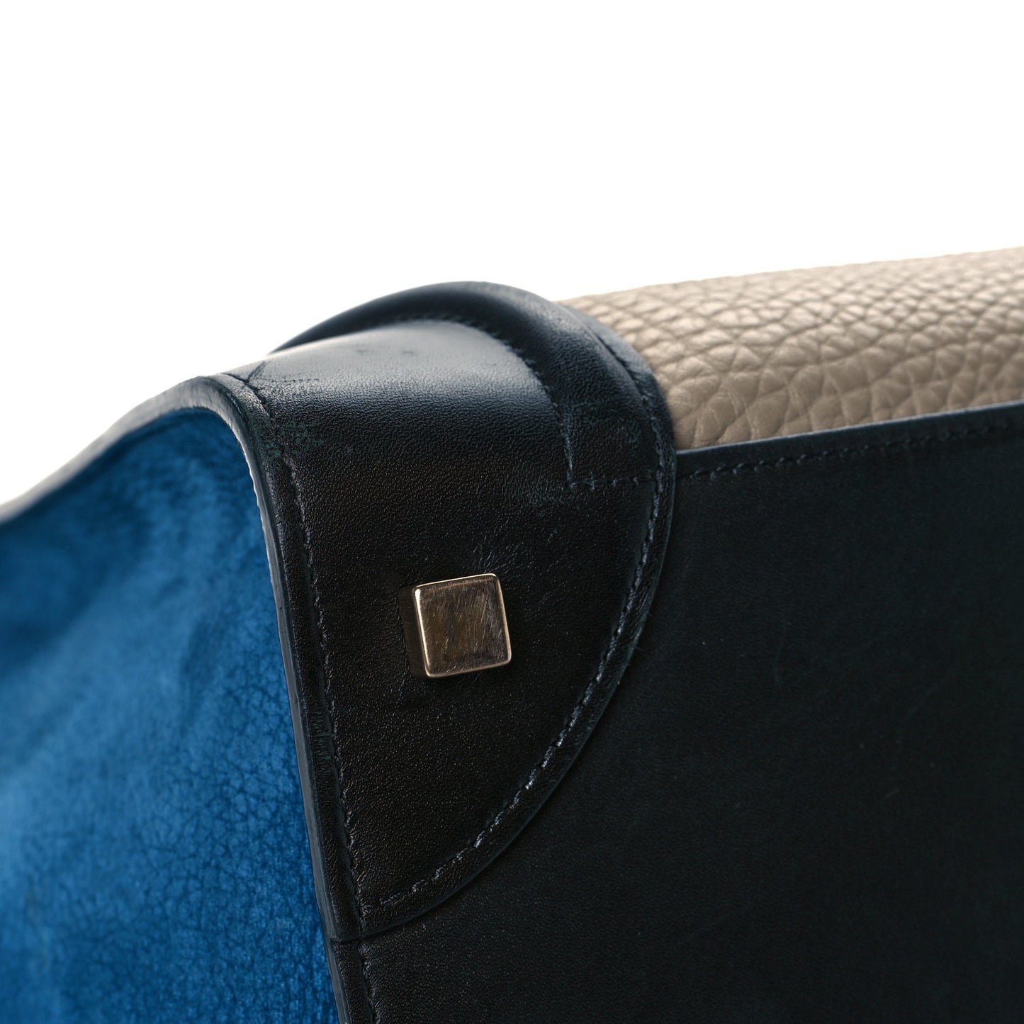 Bullhide Calfskin Nubuck Mini Tri-Color Luggage Light Taupe