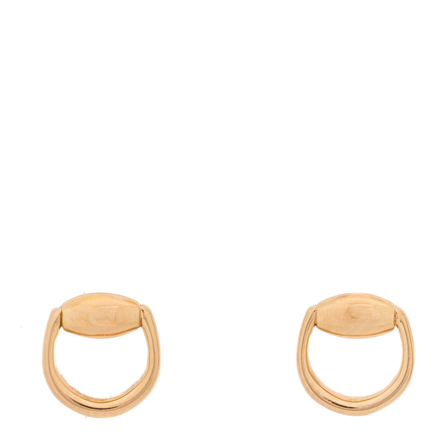 18K Rose Gold Horsebit Earrings