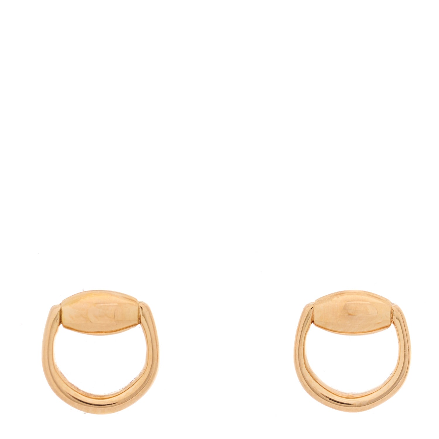 Gucci 18K Rose Gold Horsebit Earrings 1 of 5