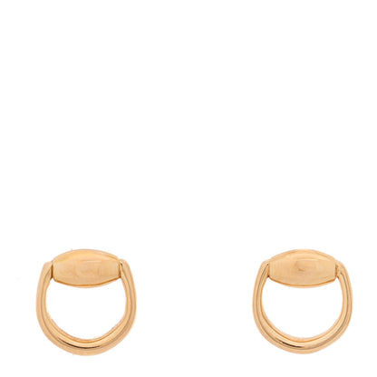 Gucci 18K Rose Gold Horsebit Earrings 1 of 5
